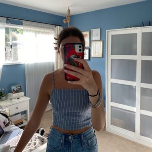 Stripped brandy tie top